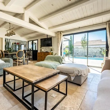 Maison Familiale Avec Piscine Pour 9 Personnes - Fr-1-835-4 Le Bois-Plage-en-Ré