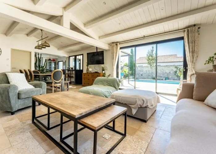 Maison Familiale Avec Piscine Pour 9 Personnes - Fr-1-835-4 Le Bois-Plage-en-Ré